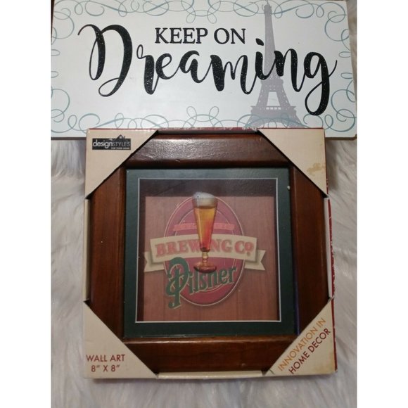 Atlantic Brewing Co Pilsner Shadow Box Wall Art 8" - Picture 1 of 10